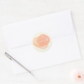 Abstrakte Aquarellformen in Peach Personalisiert Runder Aufkleber (Umschlag)