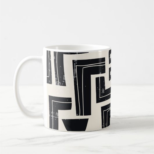 Abstrakte Aquarellformen Kaffeetasse (Links)