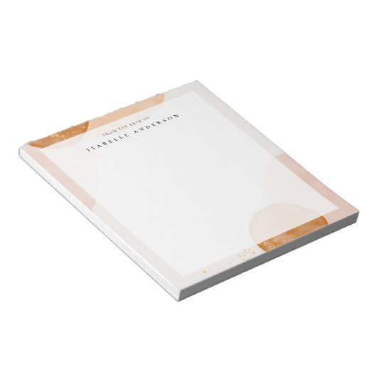 Abstrakte Aquarellformen Notepad Notizblock (angewinkelt)