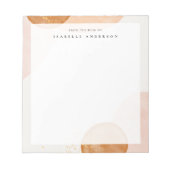 Abstrakte Aquarellformen Notepad Notizblock (Vorderseite)