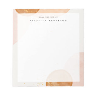 Abstrakte Aquarellformen Notepad Notizblock