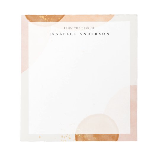 Abstrakte Aquarellformen Notepad Notizblock (Vorderseite)