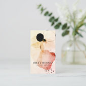 Abstrakte Aquarellformen Pink Makeup Artist Visitenkarte (Stehend Vorderseite)