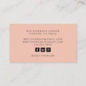 Abstrakte Aquarellformen Pink Makeup Artist Visitenkarte (Rückseite)