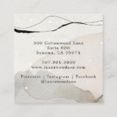 Abstrakte Aquarellformen Quadratische Visitenkarte (Rückseite)