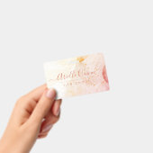 Abstrakte Aquarellformen Rosen Script Life Coach Ausweis (Handheld)