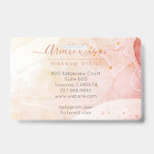 Abstrakte Aquarellformen Rosen Script Life Coach Ausweis (Rückseite)