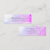 Abstrakte Aquarellformen - Texturschrift Mini Visitenkarte (Vorne/Hinten)