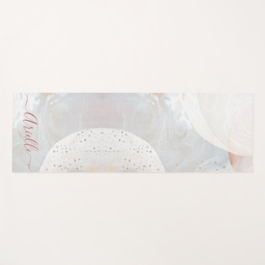 Abstrakte Aquarellformen Yogamatte (Vorderseite (Horizontal))