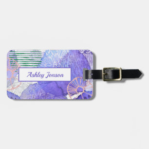 Abstrakte Aquarellgestaltung Gepäckanhänger