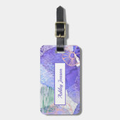 Abstrakte Aquarellgestaltung Gepäckanhänger (Vorderseite vertikal)