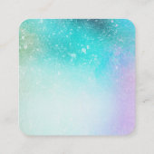 abstrakte Aquarellgestaltung - individuelle Visite Quadratische Visitenkarte (Rückseite)