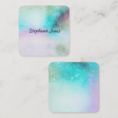 abstrakte Aquarellgestaltung - individuelle Visite Quadratische Visitenkarte (Vorne/Hinten)