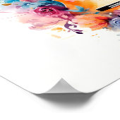 abstrakte Aquarellgitarre Poster (Ecke)