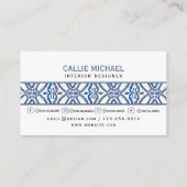 abstrakte Aquarellkleider Visitenkarte (Rückseite)