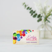 Abstrakte Aquarellkreise Visitenkarte (Stehend Vorderseite)