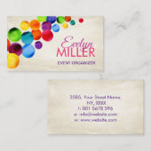 Abstrakte Aquarellkreise Visitenkarte (Vorne/Hinten)