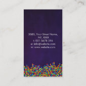 Abstrakte Aquarellkreise Visitenkarte (Rückseite)