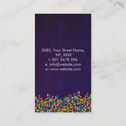 Abstrakte Aquarellkreise Visitenkarte (Rückseite)