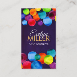 Abstrakte Aquarellkreise Visitenkarte