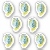 Abstrakte Aquarellkunst Chic Vielen Dank für Ihre  Aufkleber (Vorderseite)