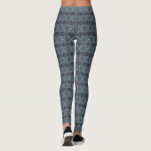 Abstrakte Aquarellkunst in Blau Leggings (Rückseite)