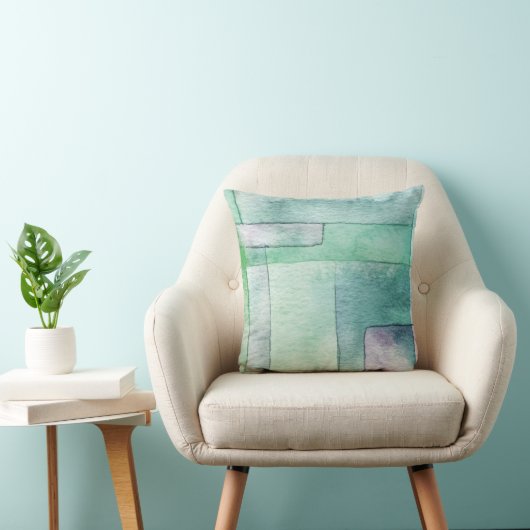 Abstrakte Aquarellkunst Kissen (Stuhl )