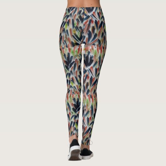 Abstrakte Aquarellkunst Leggings (Rückseite)