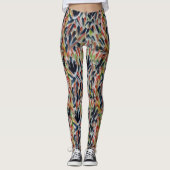 Abstrakte Aquarellkunst Leggings (Vorderseite)