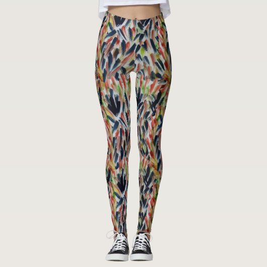 Abstrakte Aquarellkunst Leggings (Vorderseite)