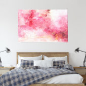 Abstrakte Aquarellkunst Leinwanddruck (Insitu (Schlafzimmer))