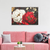 Abstrakte Aquarellkunst mit Tieren, Blume Leinwanddruck (Insitu (Wohnzimmer))
