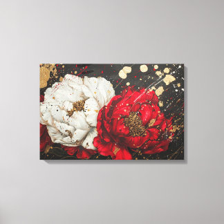 Abstrakte Aquarellkunst mit Tieren, Blume Leinwanddruck