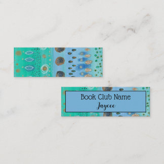 Abstrakte Aquarellkunst, personalisiert, Buchklub Telefonnummerkarte