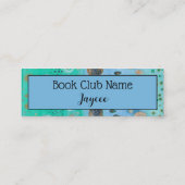 Abstrakte Aquarellkunst, personalisiert, Buchklub Telefonnummerkarte (Rückseite)