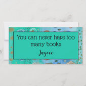 Abstrakte Aquarellkunst, personalisiertes Buchzeic Dankeskarte (Vorderseite)