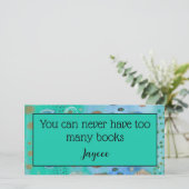 Abstrakte Aquarellkunst, personalisiertes Buchzeic Dankeskarte (Stehend Vorderseite)