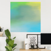 abstrakte Aquarellkunst Poster (Heimbüro)