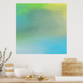 abstrakte Aquarellkunst Poster (Küche)