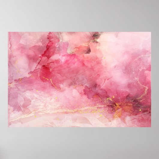 Abstrakte Aquarellkunst Poster (Vorne)