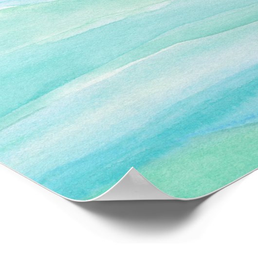 Abstrakte Aquarellkunst Poster (Ecke)