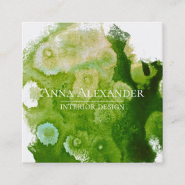 Abstrakte Aquarellkunst Quadratische Visitenkarte