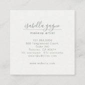 Abstrakte Aquarellkunst Quadratische Visitenkarte (Rückseite)