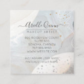 Abstrakte Aquarellkunst Quadratische Visitenkarte (Rückseite)