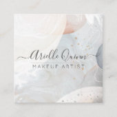 Abstrakte Aquarellkunst Quadratische Visitenkarte (Vorderseite)