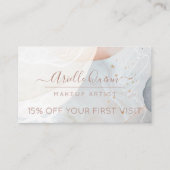 Abstrakte Aquarellkunst Rabattkarte (Vorderseite)