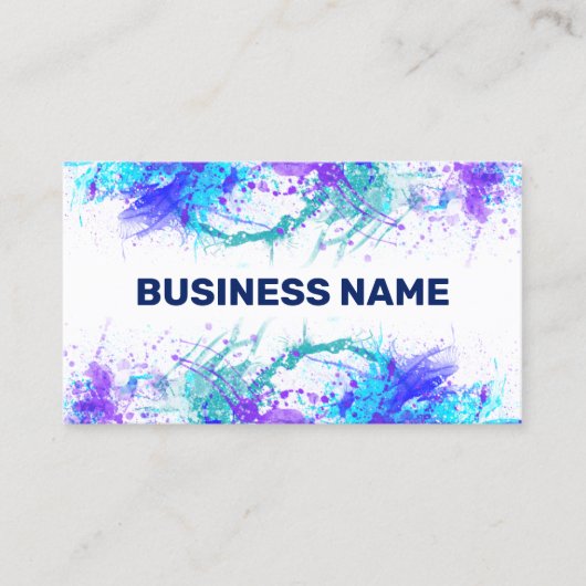 Abstrakte Aquarelllackierung Visitenkarte (Vorderseite)