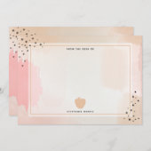 Abstrakte Aquarelllehrerin Mitteilungskarte (Vorne/Hinten)