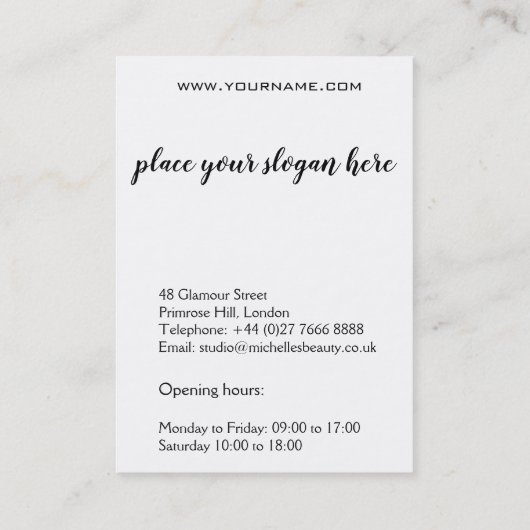 Abstrakte Aquarellleuchte Visitenkarte (Rückseite)