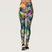 Abstrakte Aquarellmaid Leggings (Rückseite)